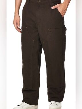 NWT Carhartt Loose Original Fit Brown Washed Duck Work Dungaree Pants Mens 50x32